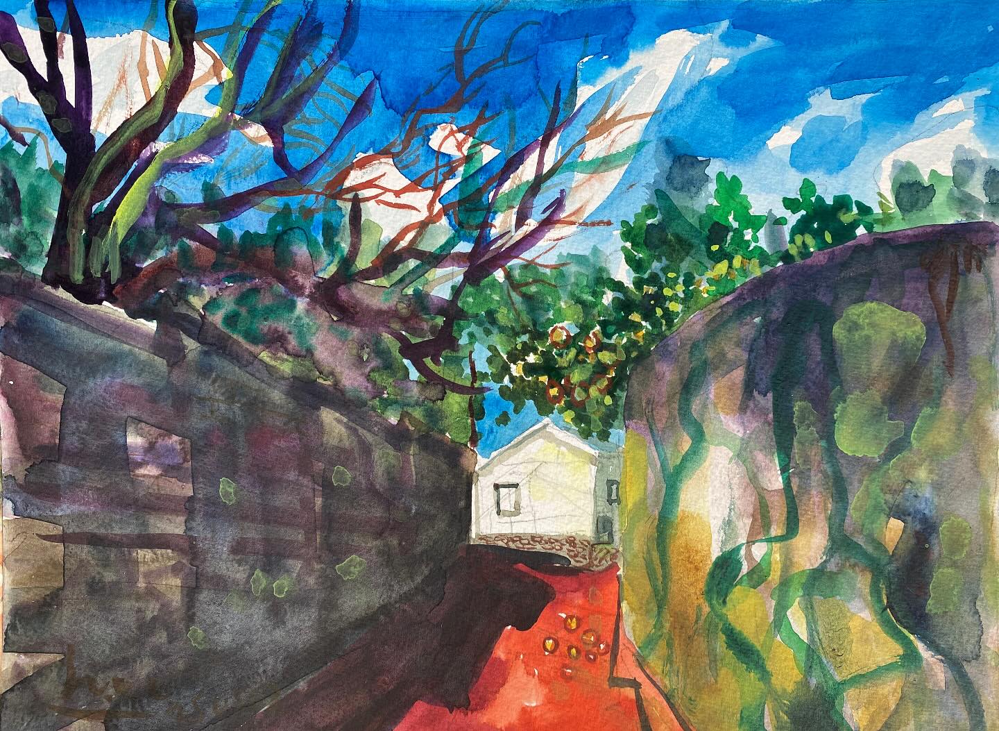 Ouchul Hwang painting of the Camino
